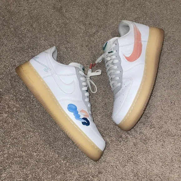 Mayumi Yamase x Nike Air Force 1 Flyleather Earth Day 2021 DB3598-100 Size 10.5 - Picture 2 of 9